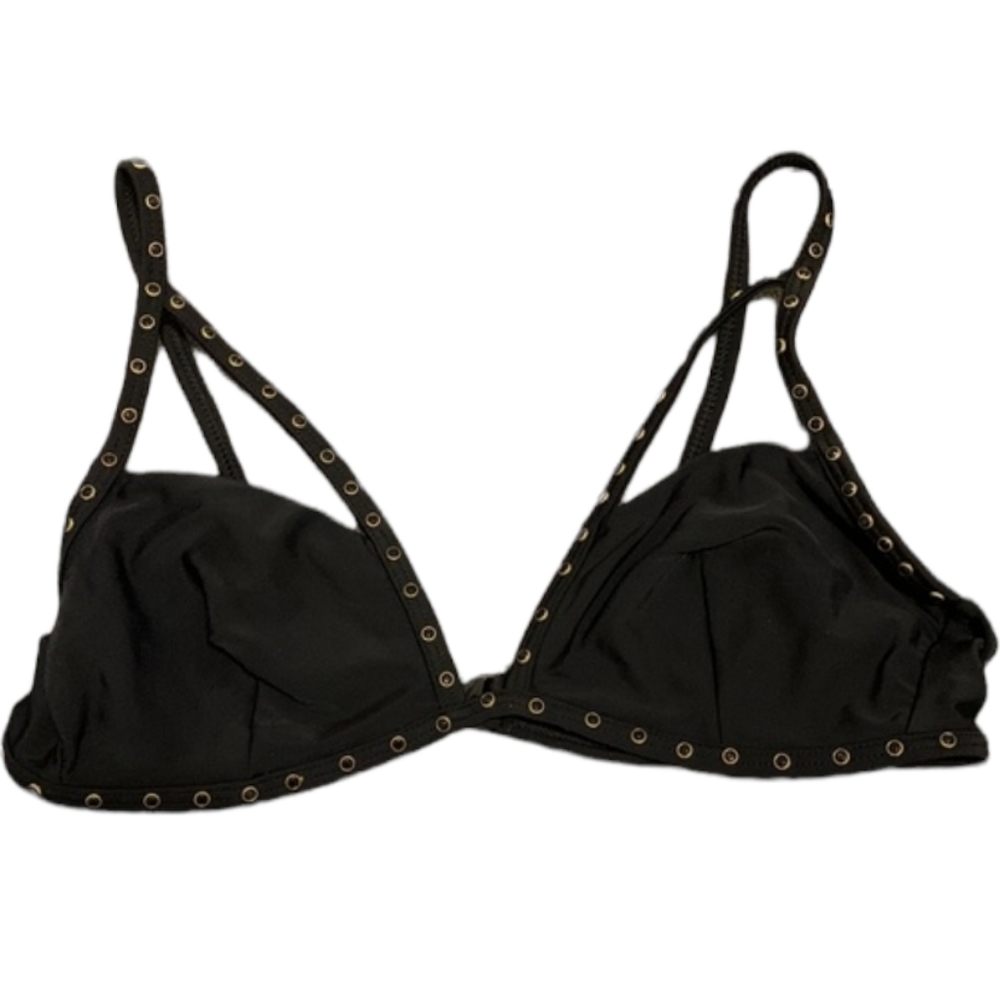 👙 ASOS Metal Rivets Bikini black top